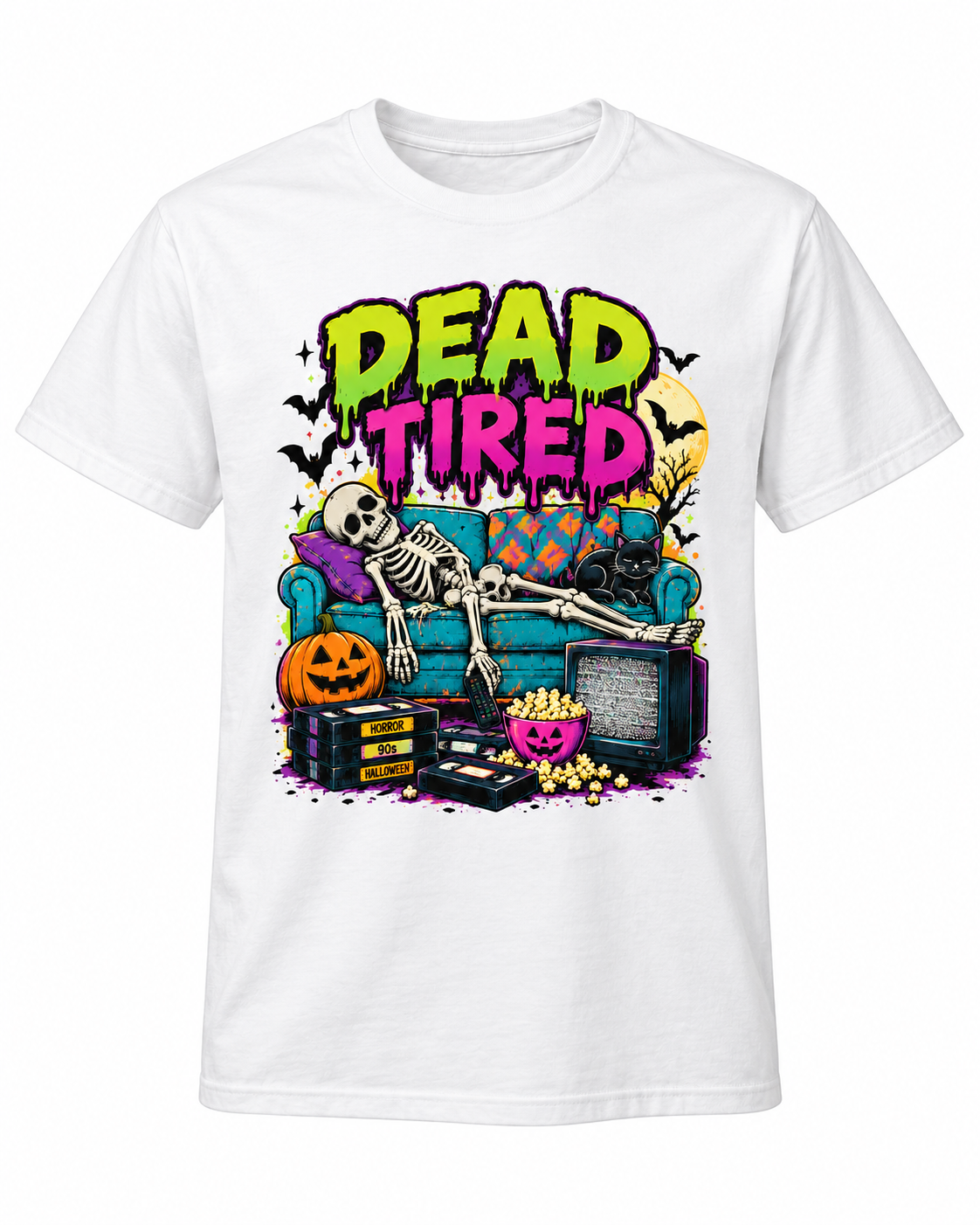 Dead Tired Retro Halloween T-Shirt