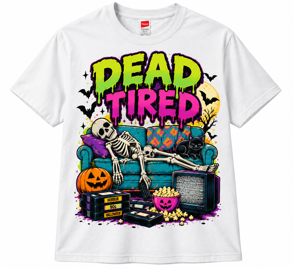 Dead Tired Retro Halloween T-Shirt