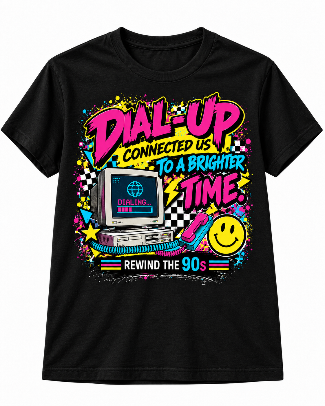 Dial-Up Connected Us to a Brighter Time Retro 90s T-Shirt