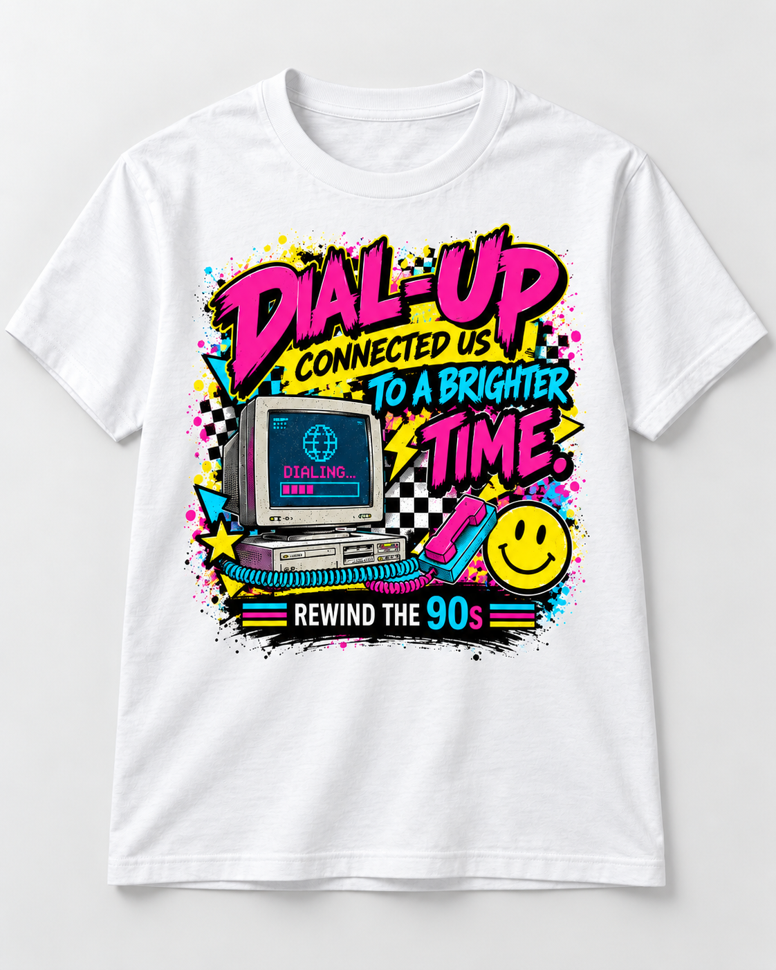 Dial-Up Connected Us to a Brighter Time Retro 90s T-Shirt