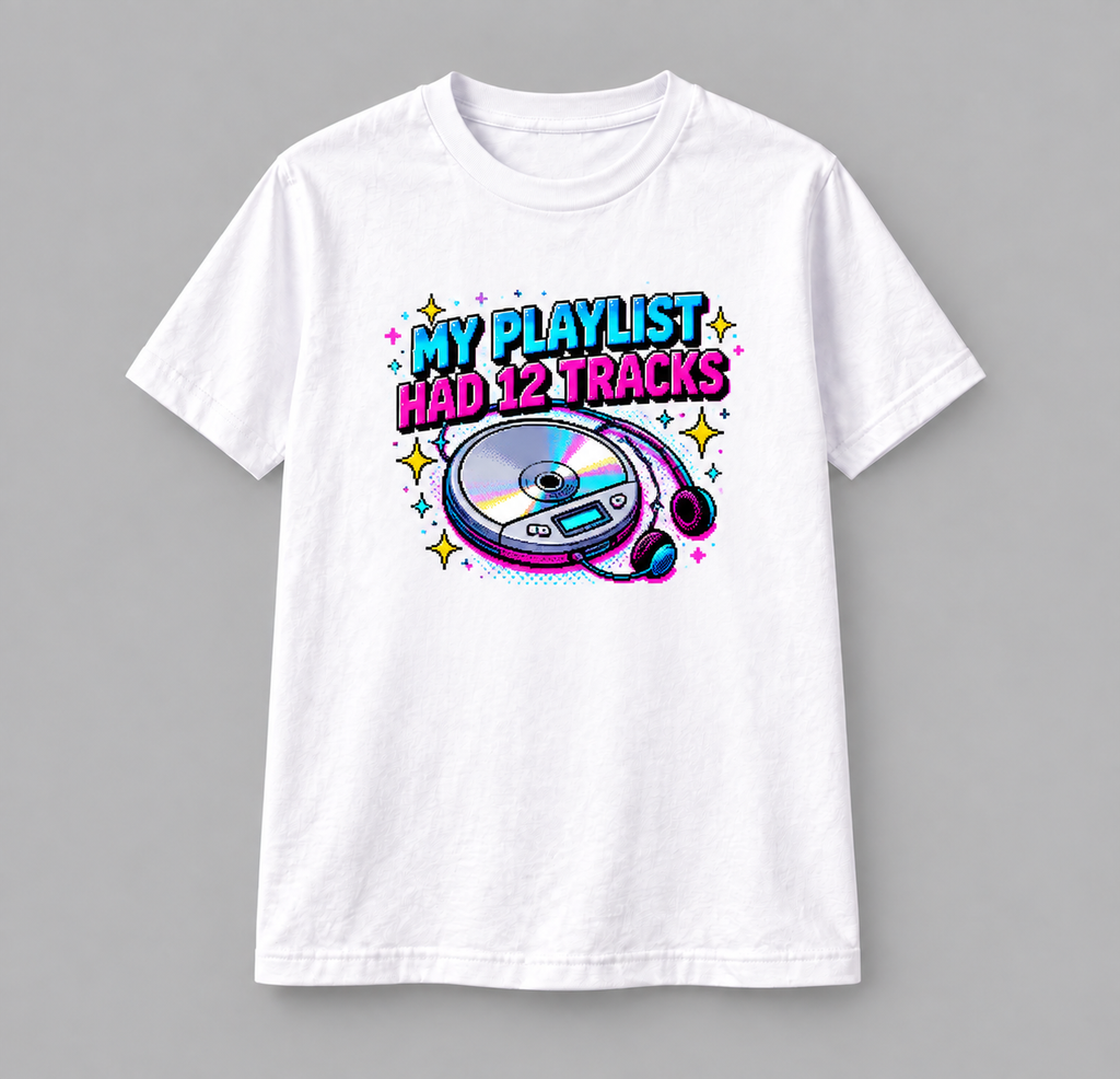 My Playlist Had Zero Skips – Y2K Retro Graphic Tee