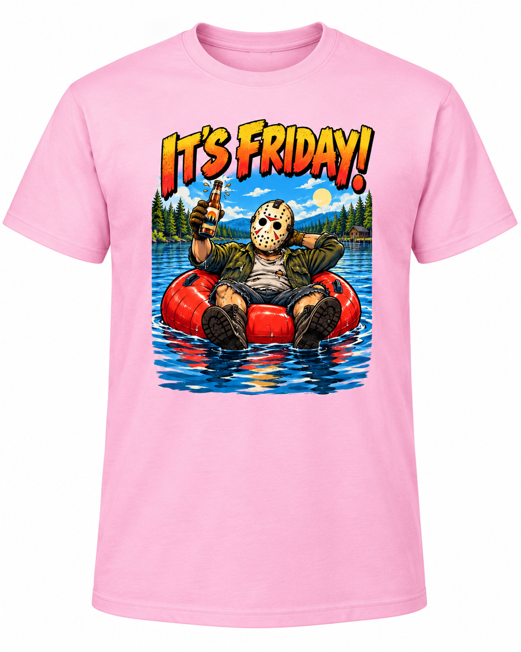 It's Friday! Retro Horror Comedy Graphic Tee – Funny Weekend Vibes Shirt