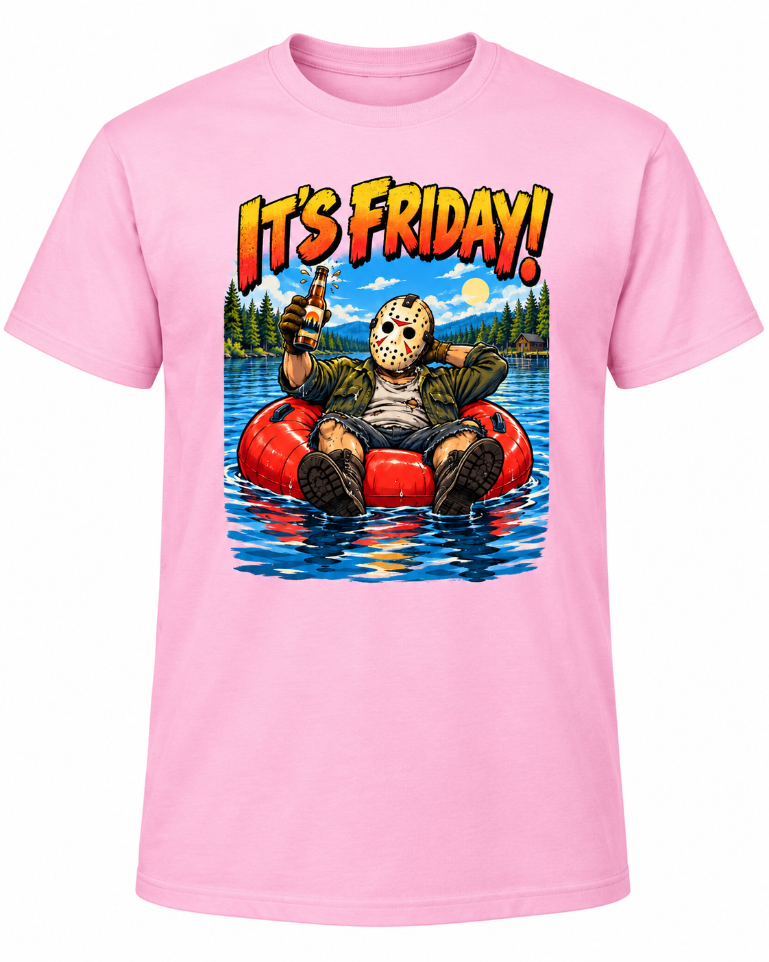 It's Friday! Retro Horror Comedy Graphic Tee – Funny Weekend Vibes Shirt