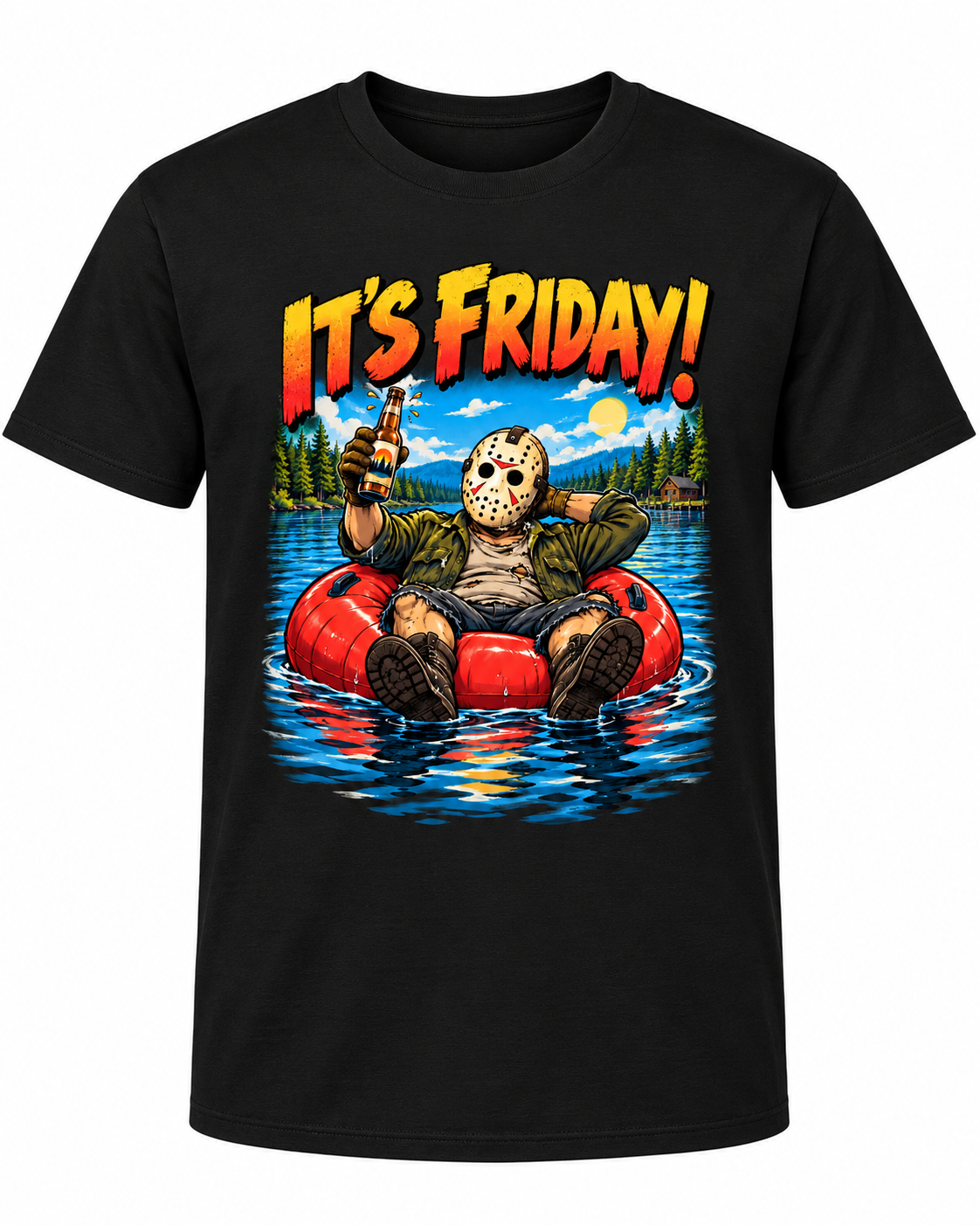 It's Friday! Retro Horror Comedy Graphic Tee – Funny Weekend Vibes Shirt