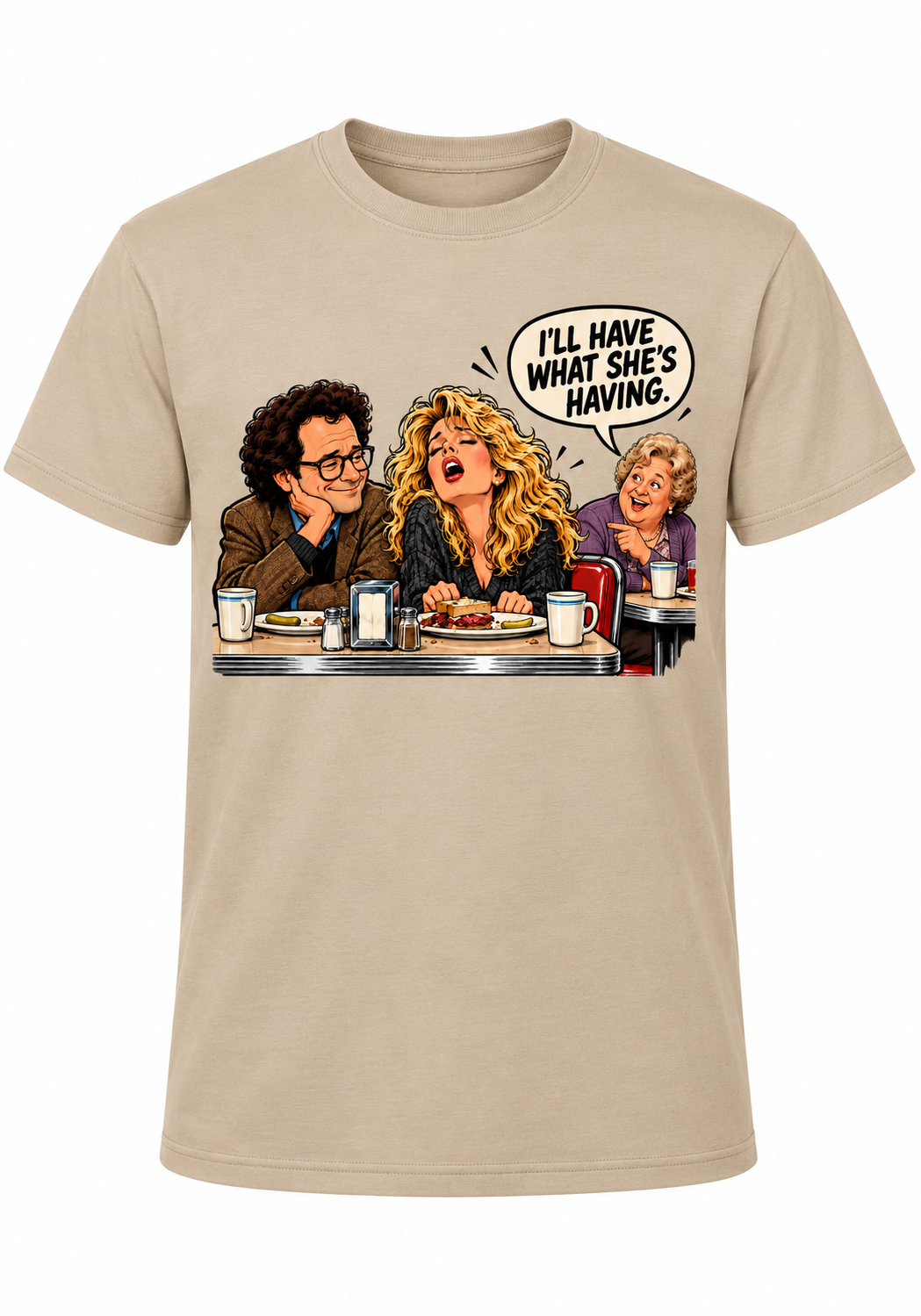 I’ll Have What She’s Having Retro 90s Comedy Graphic Tee – Funny Throwback Shirt