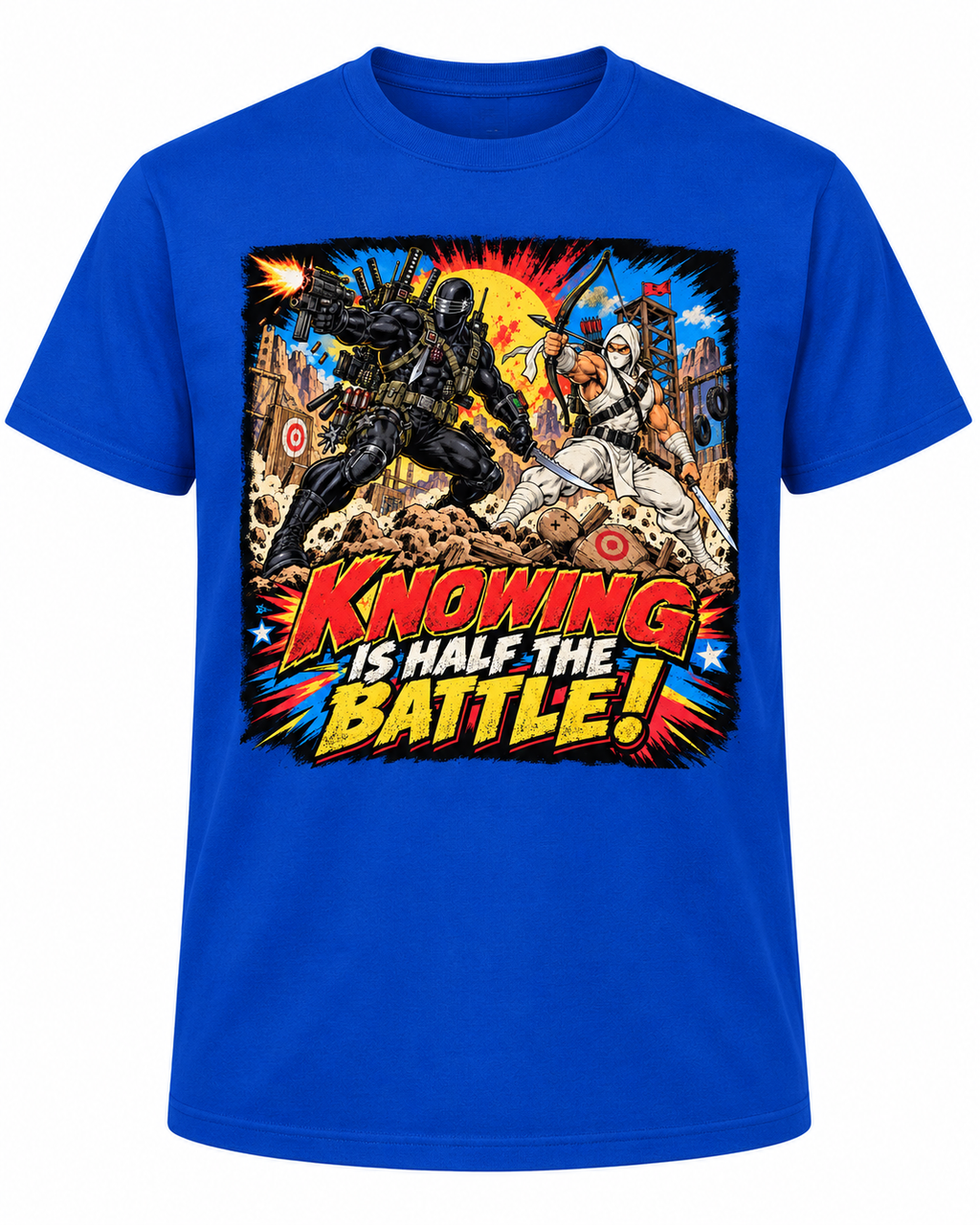 Knowing Is Half the Battle! Retro 80s/90s Action Graphic Tee – Funny Throwback Shirt