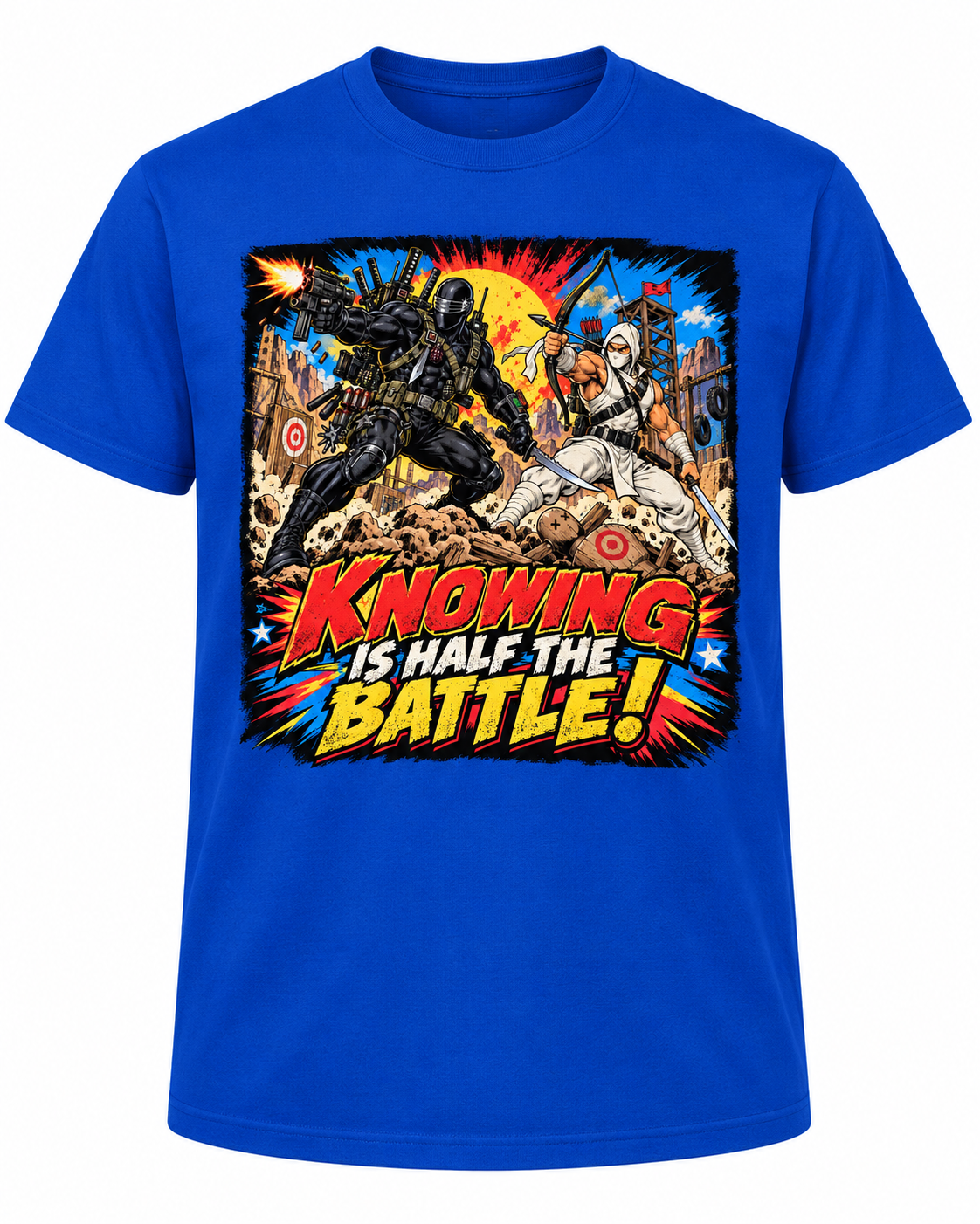 Knowing Is Half the Battle! Retro 80s/90s Action Graphic Tee – Funny Throwback Shirt