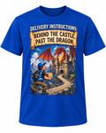 Delivery Instructions: Behind the Castle, Past the Dragon – Funny Delivery Driver T-Shirt alternate color mockup