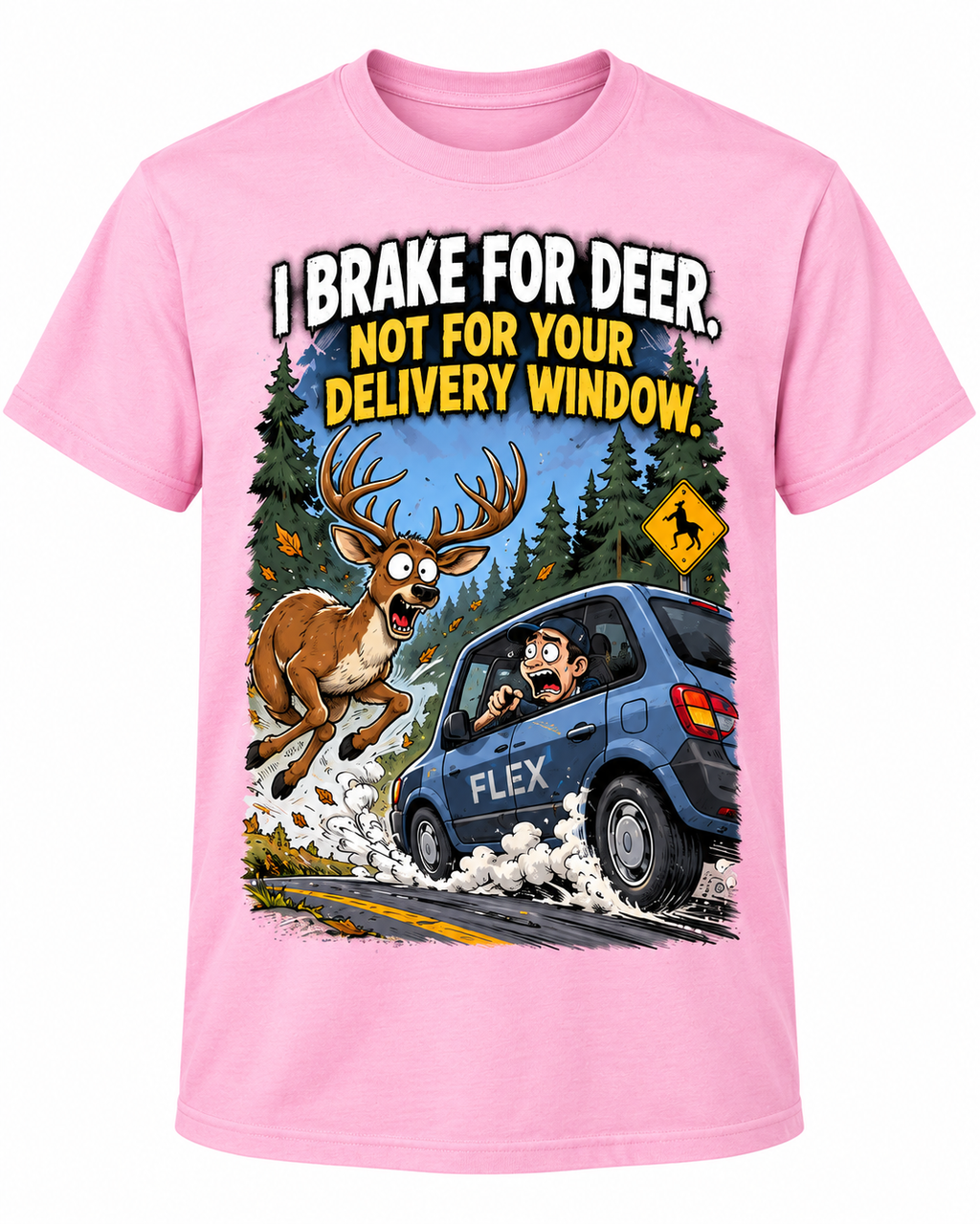 It Was Like That When I Got Here – Delivery Driver shirt mockup in Sand