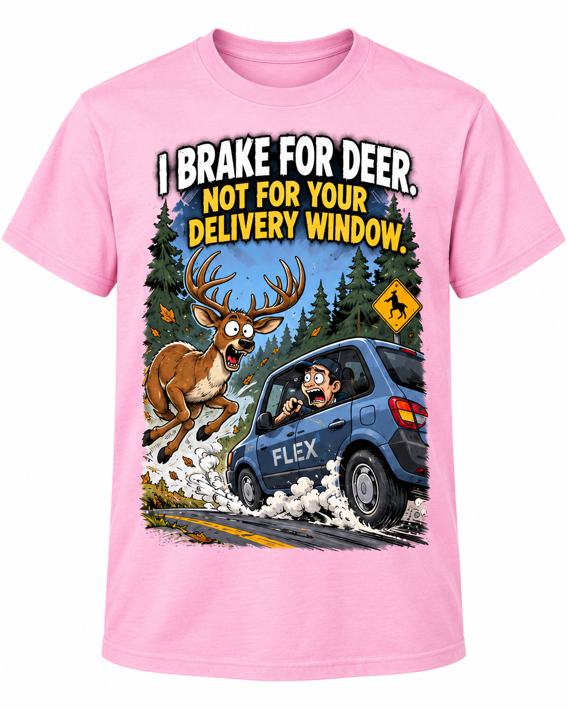 It Was Like That When I Got Here – Delivery Driver shirt mockup in Sand