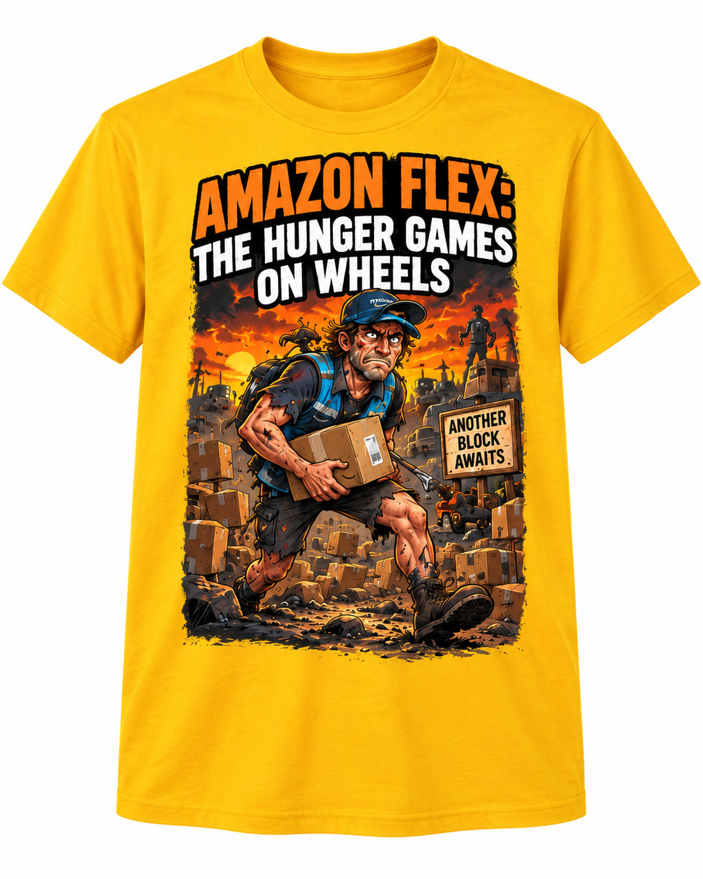 Delivery Driver – Not Today, Satan shirt mockup in Sports Gray