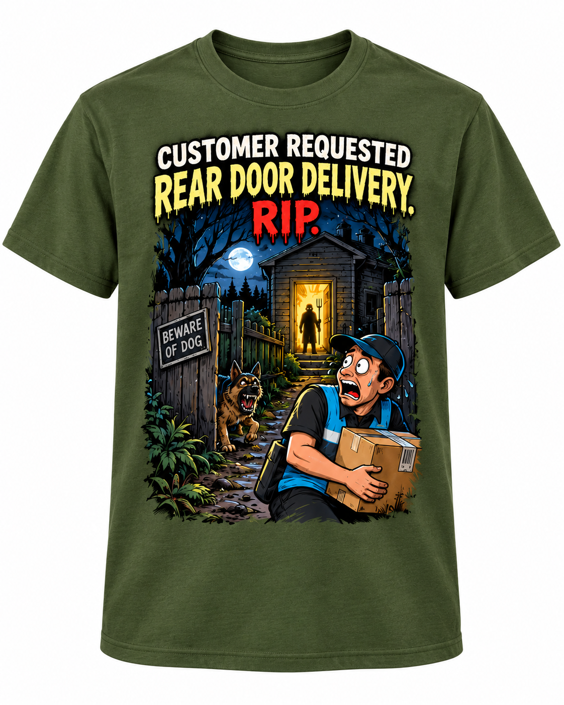 Amazon Flex – Customer Instructions Be Like shirt mockup in Carolina Blue