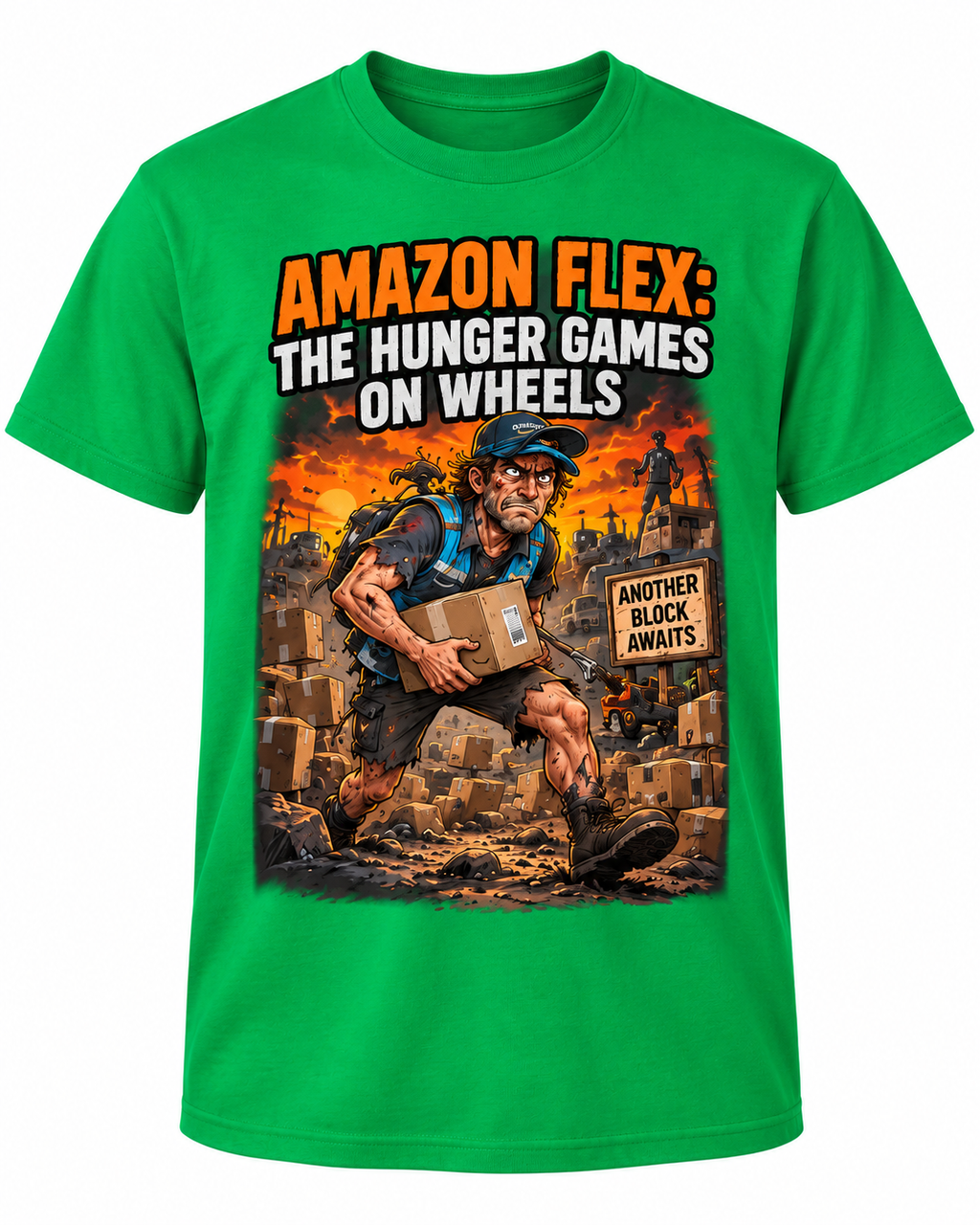 Amazon Flex: The Hunger Games on Wheels shirt mockup