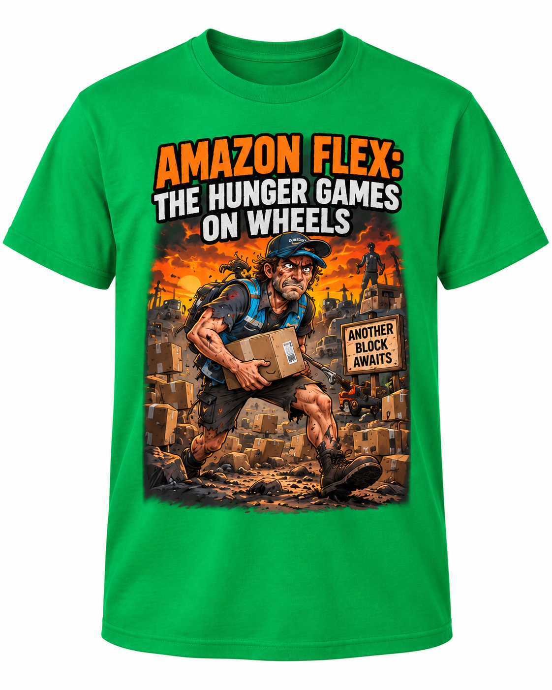 Amazon Flex: The Hunger Games on Wheels shirt mockup