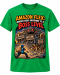 Amazon Flex – Take a Picture and Run shirt mockup in Sand