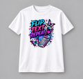 Flip Text Energy – Y2K Retro Graphic Tee
