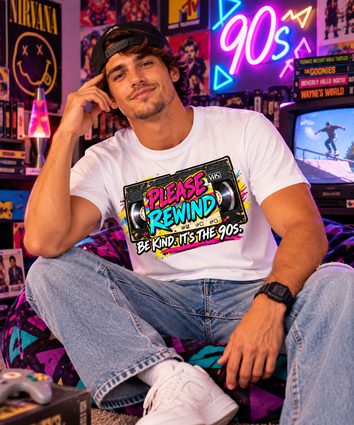 My Childhood Saved Here Retro 90s Floppy Disk T-Shirt