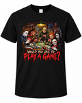 Would You Like to Play a Game? – Retro Horror Graphic T-Shirt