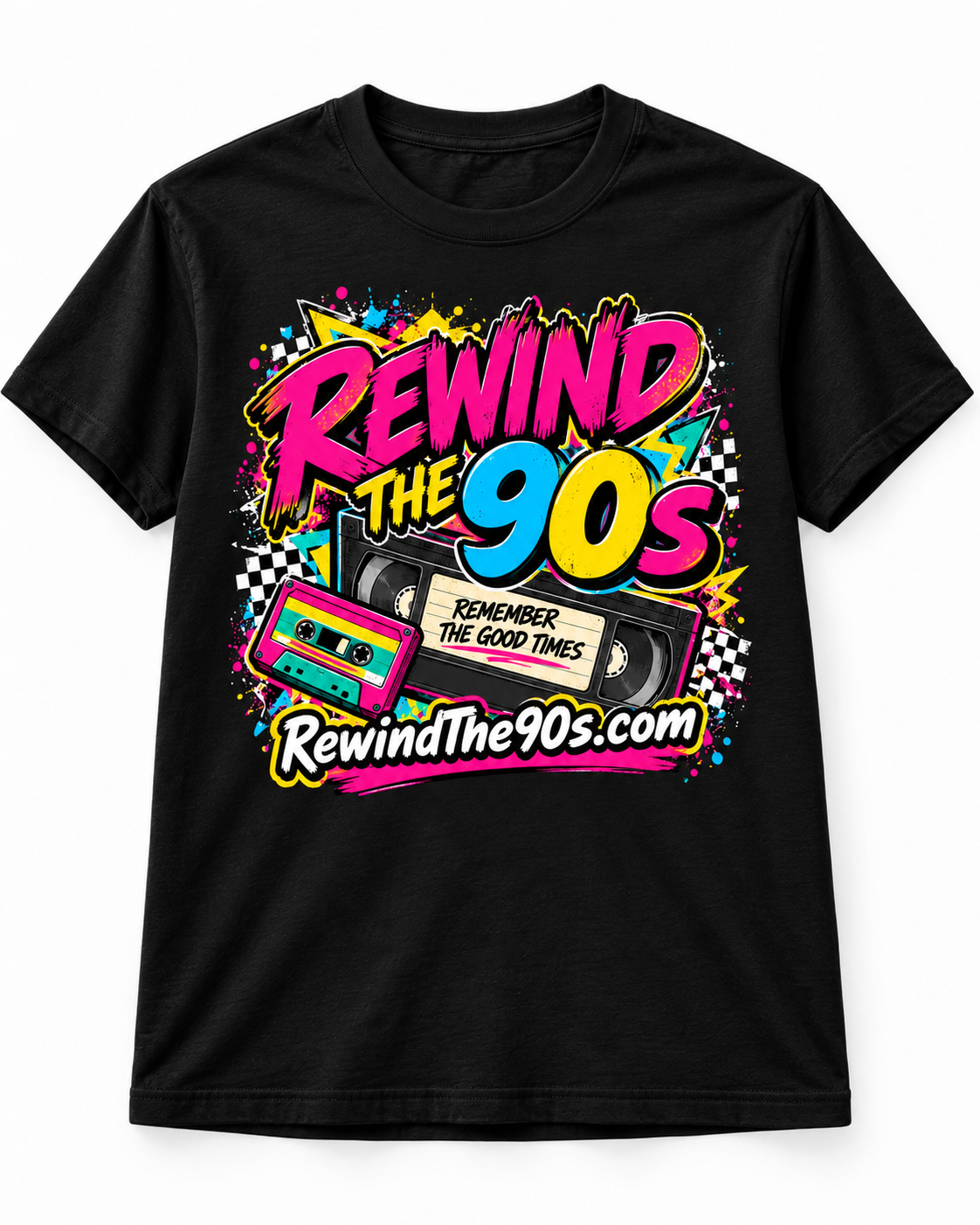 Rewind the 90s Retro Nostalgia T-Shirt