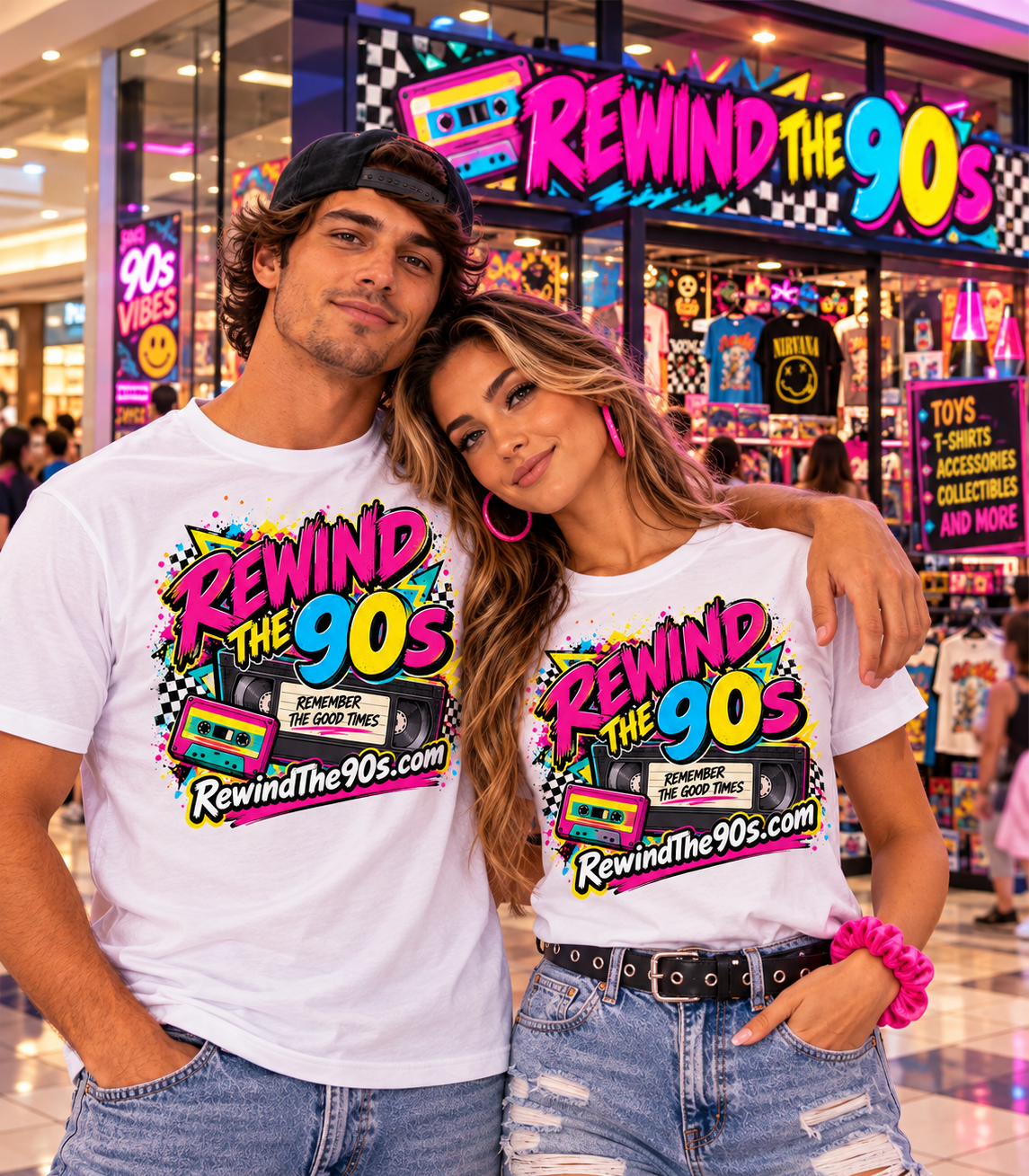 Rewind the 90s Retro Nostalgia T-Shirt