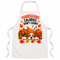 White apron with Thanksgiving Calories Don't Count Thanksgiving design