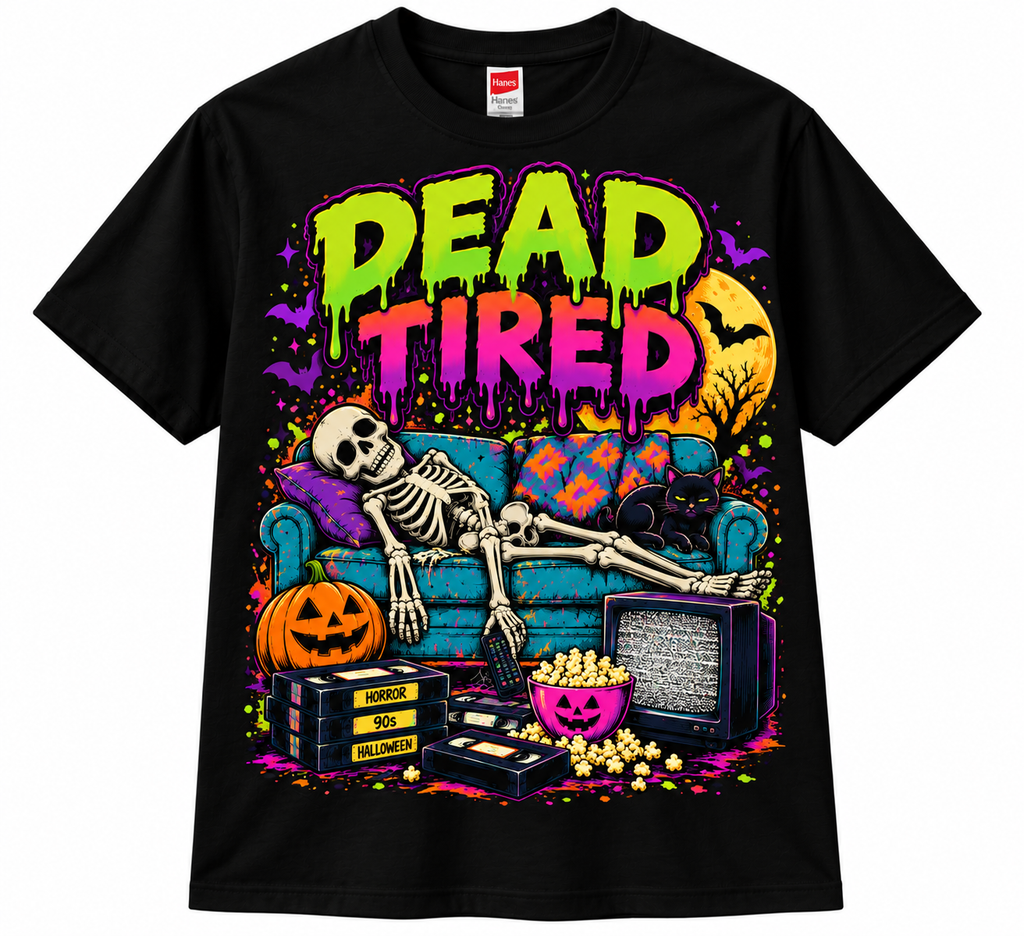 Dead Tired Retro Halloween T-Shirt