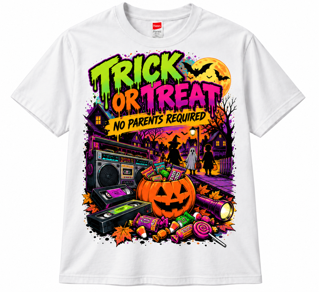 Trick or Treat Retro 90s Halloween T-Shirt