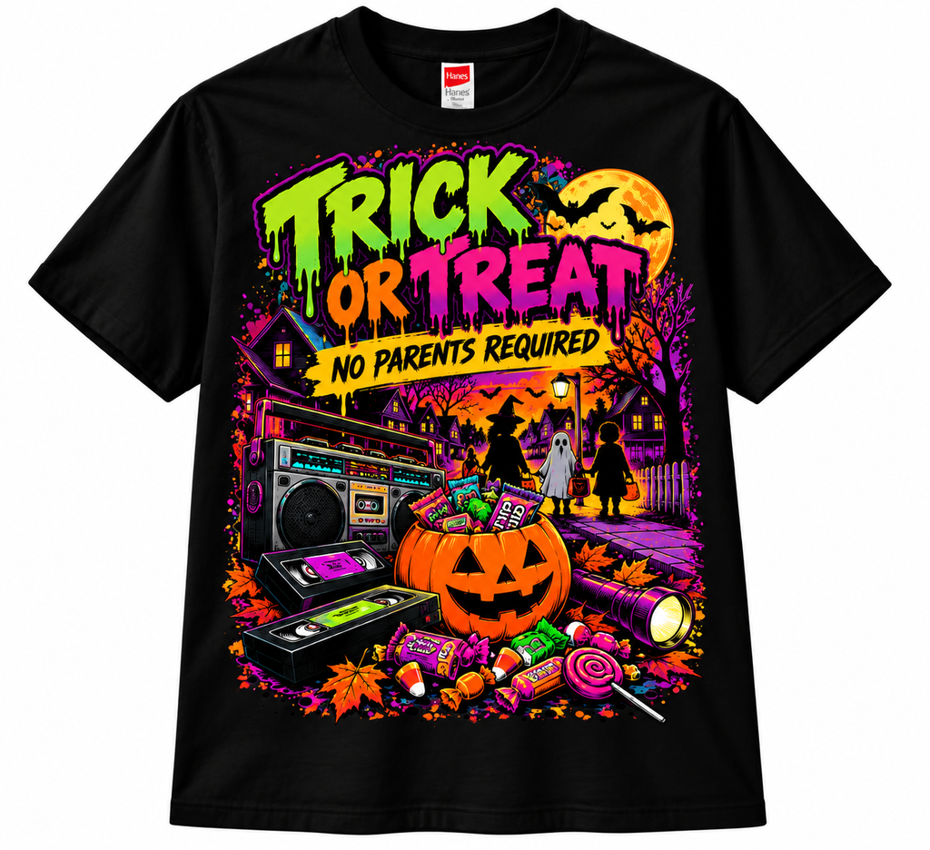 Trick or Treat Retro 90s Halloween T-Shirt