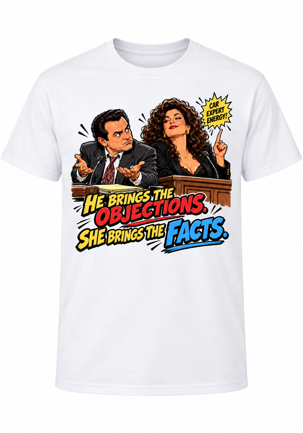 Car Expert Energy – Funny Retro 90s Comedy Graphic T-Shirt