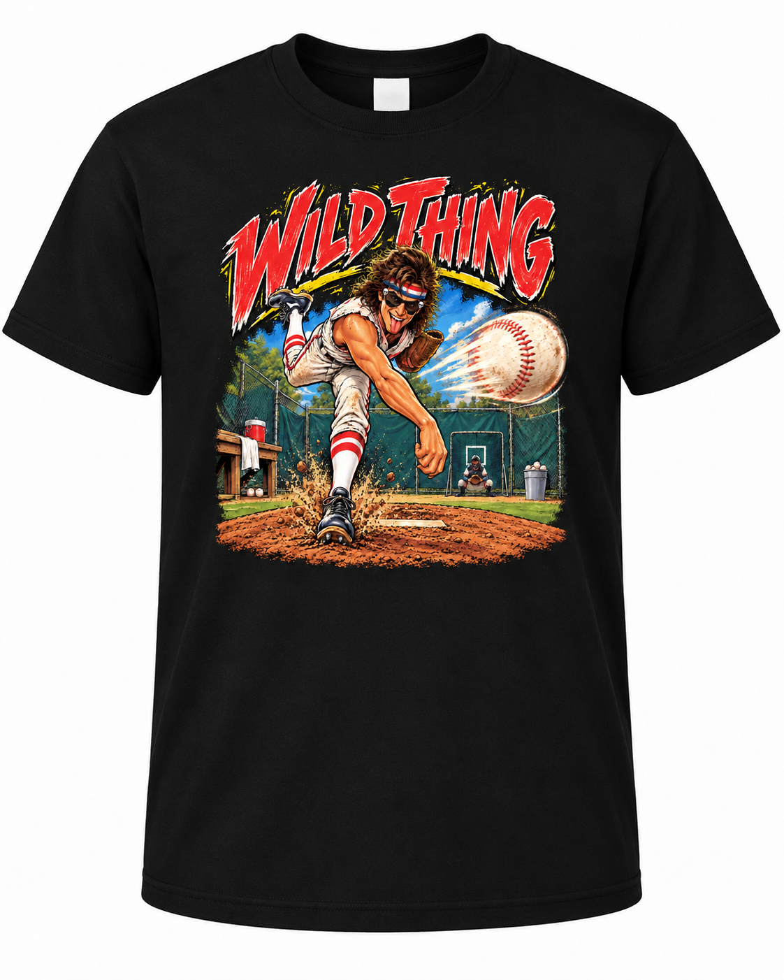 Wild Thing! Retro 80s Baseball Graphic Tee – Funny Throwback Shirt